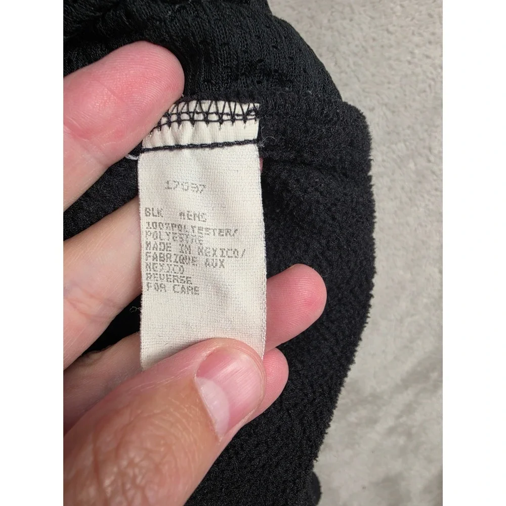 Woolrich Fleece Vest Men XL Black Polartec Full Zip Sleeveless Jacket Fits Short